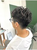 スパイラルパーマ×ハイライト