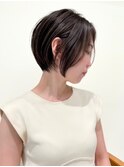 ハイライト白髪ぼかしダブルカラーインナーカラーショートボブ