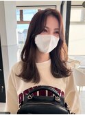 ナチュラルベージュ_ヨシンモリ_顔周りレイヤー_レイヤーカット