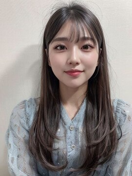 オリンテ バイ レシッド 表参道(orente by rcid) 髪質改善顔周りレイヤーカット酸熱ストレートホワイトグレージュ