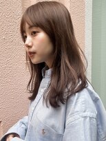 ユアーズヘア 神楽坂店(youres hair)&nbsp;ミディアム/レイヤー/ピンクブラウン/オージュア/前髪カット