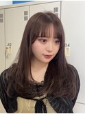 レイヤーカット&ラベンダーブラウン