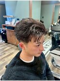 MEN’S HAIR/サーフカール/刈り上げセンターパート/柏