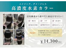 高濃度水素カラー【白髪予防】【みずみずしい素髪に】【老化にアプローチ】