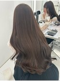 ダブルカラー アッシュグレージュ ブリーチなし 透明感カラー