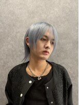 ノイ 水戸店(NEU)&nbsp;42. ダウンバング/ニュアンスウルフ/メンズ/ブリーチ