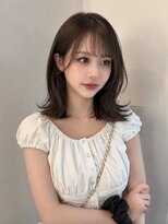 リエンスクレア(RIENS xrea) 透明感ブラウンくびれレイヤー × 川田那々海 (髪質改善)