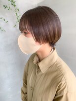 テトヘアー(teto hair) 柔らかベージュ、マッシュショート、艶感カラー