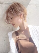 ファイブバイジエクト 堀江(FIVE by The Ect)&nbsp;ハイトーンミルクティー×似合わせカット×透け感ショート☆