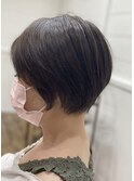 ミニマムショート×ツヤ感ダークブラウン