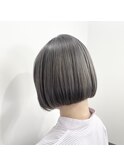 20代30代40代グレージュ前下がりボブ