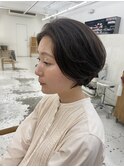 クセを生かしたショートボブ