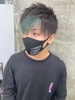 キング 梅田(K!ng) 【梅田】フェイススフレーミングメンズカラーブルーカラー