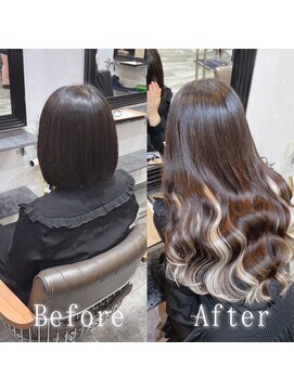 あるじゃんすー さいたま店 チョコレート×ホワイトベージュ#シールエクステ#韓国#大宮