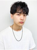 王道メンズショート☆無造作ツイストパーマセンターパート