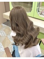 ノー バイ イオエ 西梅田(no. by ioe)&nbsp;ブリーチなしカラー/髪質改善/ミルクティーベージュ/小顔ヘア