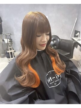 フィーネ(Fi-Ne) プルエクステでインナーオレンジ