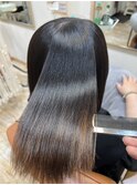毛先ブリーチ毛でも綺麗に癖が伸ばせるかもしれません！