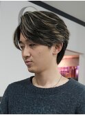 センターパート ハイライト