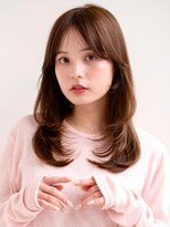 ラフ フロム ガーデン(Laf from GARDEN)&nbsp;ミディアム/レイヤーカット/顔周りカット/ベージュ/透明感カラー