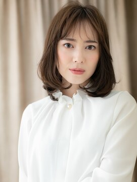 カバーヘア ブリス 戸田公園西口店(COVER HAIR bliss) モカブラウンニュアンスパーマミディアムレイヤーX戸田公園40代