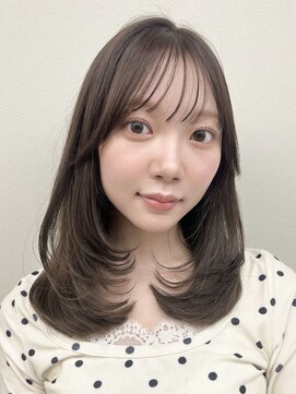 ポケット 渋谷(POCKET) ワンカールレイヤー韓国ヘア顔周りカット渋谷美容室