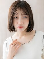 カバーヘア ブリス 戸田公園西口店(COVER HAIR bliss)&nbsp;ローライトカラーシースルー大人美人切りっぱなしボブ30代40代X