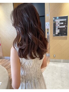 アトレ 福岡大名店(attrait) 大人可愛いブラウンカラーのセミロングスタイル