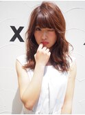 《アンククロス 柴田》ライトブラウン、レイヤースタイル