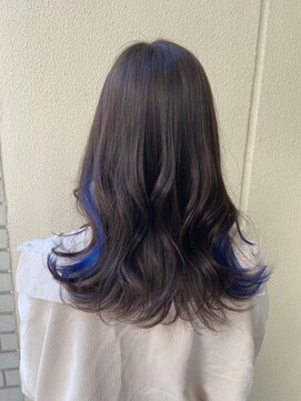 ルフレ 新宿本店2nd(Reflet) インナーカラー/ダイヤモンドエクステ/ブルー