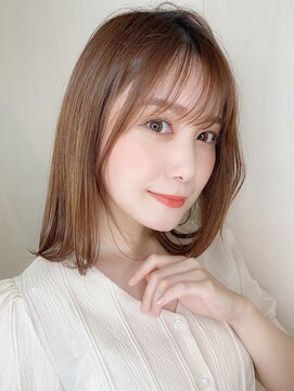 シエル フクオカ(CIEL FUKUOKA) シースルーバング×シンプルベージュ