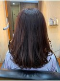 ピンクカラー/暗カラー/ヘアカット/大人かわいい/ダークピンク