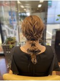 結婚式ヘアセット／編み下ろしヘアセット