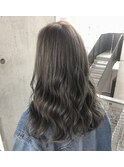 ブリーチなしアッシュグレージュ
