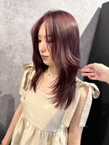 シック(chic.)&nbsp;ブリーチなしチェリーレッド/レイヤーカット/ブリーチなしピンク