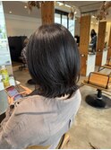 大人可愛い外ハネくびれボブ韓国風レイヤーカット