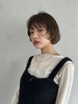 ラウブロッサム 大宮西口店(Lau Blossom) 顔まわりレイヤーボブ ヘーゼルベージュ