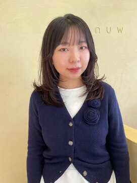 スニュウ(snuw) 【snuw mina】レイヤーカット/顔まわりレイヤー/透明感カラー/