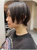 ショートウルフ×オリーブブラウン　stylist今井