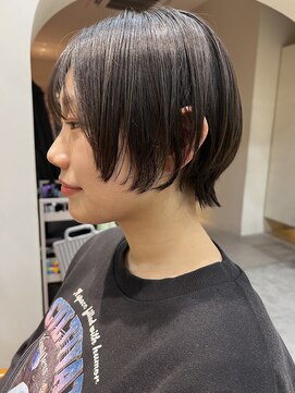 シム 千葉(sim) ショートウルフ×オリーブブラウン　stylist今井