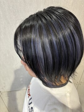 イフプロデュースドバイアミカ(iF produced by Amica) ブラック×ブルー アンブレラカラー