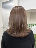 ハイライトレイヤーカットダブルカラーイルミナカラー縮毛矯正