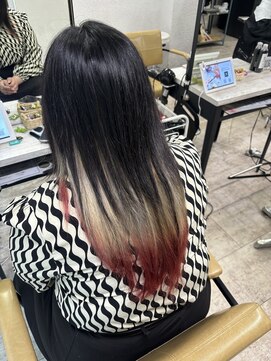 アジールヘア 所沢プロペ通り店(agir hair) デザインカラーイメチェンブリーチダブルカラー学割U24所沢