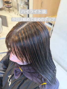 アッシュ 北千住店(Ash) 白髪ぼかしハイライト×髪質改善縮毛矯正