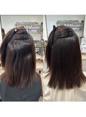 地毛風ストレート 弱酸性ストレート 縮毛矯正 ツヤ髪