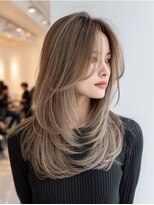 ダル 渋谷/表参道(DAL.)&nbsp;バタフライレイヤーロングレイヤーハイトーングレージュブリーチ