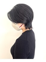 モリオフロムロンドン 松戸店(Morio from London)&nbsp;【松戸 アイダ】襟足ありハンサムショート/黒髪毛流れショート