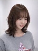 イメチェン/ピンクベージュ/アンブレラカラー/前髪/藤沢美容院