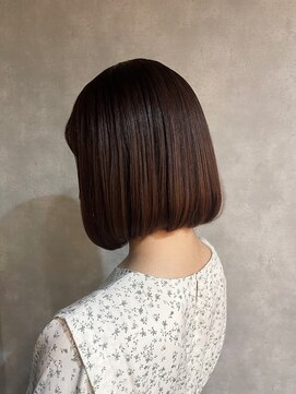 ピュアメンド 吉祥寺(Pure Mend) ツヤサラ縮毛矯正×ダークブラウンボブ