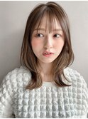 ダークパープルミルクブラウンワンホンレイヤーカットa